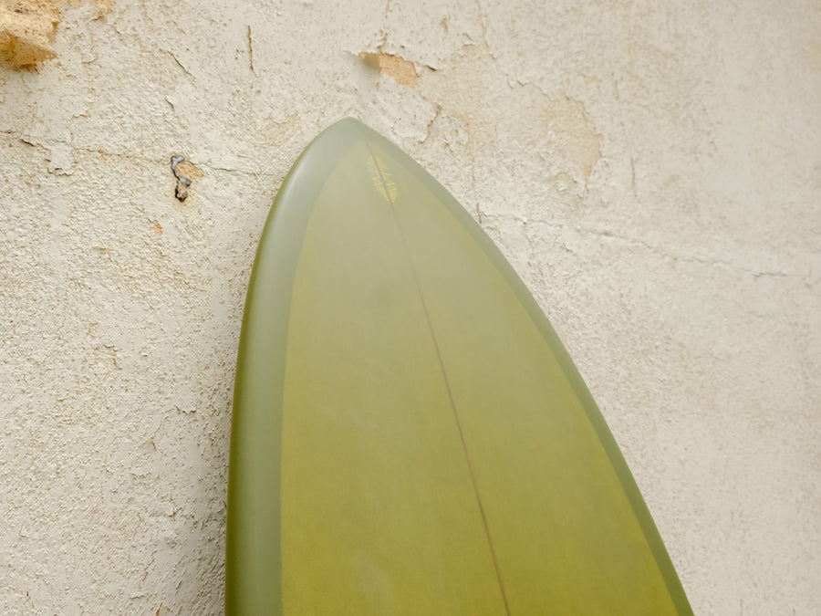 Tyler Warren Surfboards Tyler Warren | Twin Pin 7’0” Olive Green Surfboard  - SurfBored