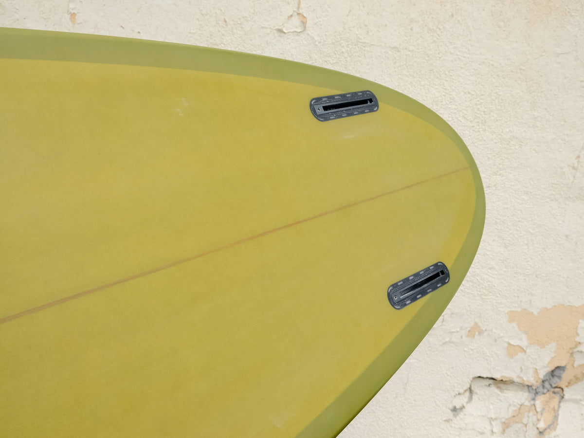 Tyler Warren Surfboards Tyler Warren | Twin Pin 7’0” Olive Green Surfboard  - SurfBored