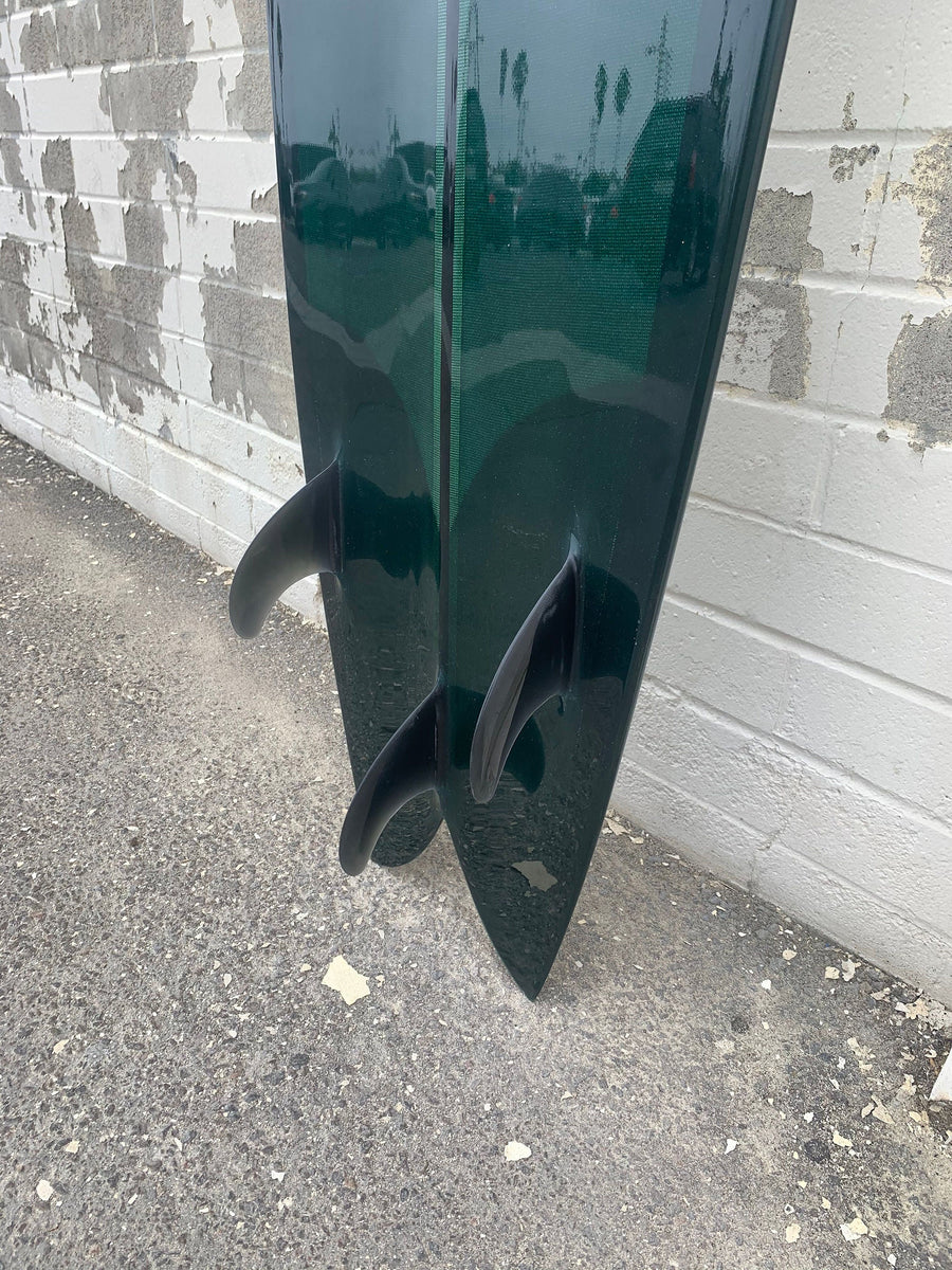Woodin Surfboards Surfboards Woodin Surfboards | King Fish 10’6” Forest Green Resin Tint Surfboard  - SurfBored